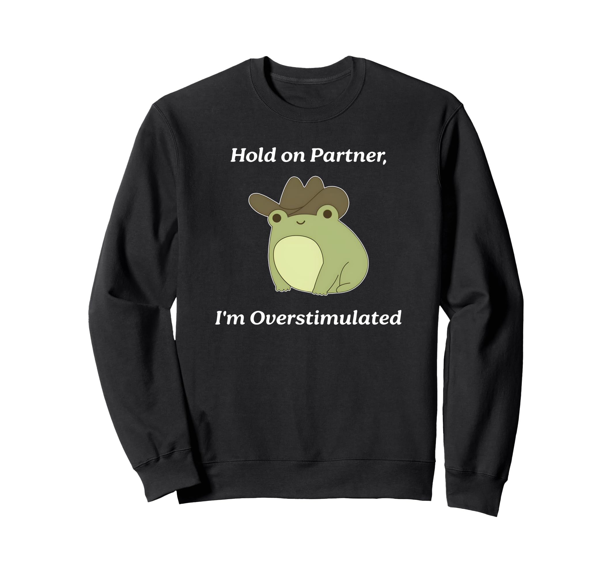 Hold Partner Im Overstimulated Meme Sweatshirt - Graphic Print Men Women - T-Shirt, Sweatshirt, Hoodie