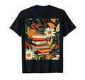 Books And Autumn Leaves Stack T-Shirt - Trendy Graphic for Adults - T-Shirt, Sweatshirt, Hoodie