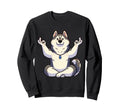 Meditation Huskey Yoga Pose Relaxing Sweatshirt - Graphic Print Men Women - T-Shirt, Sweatshirt, Hoodie