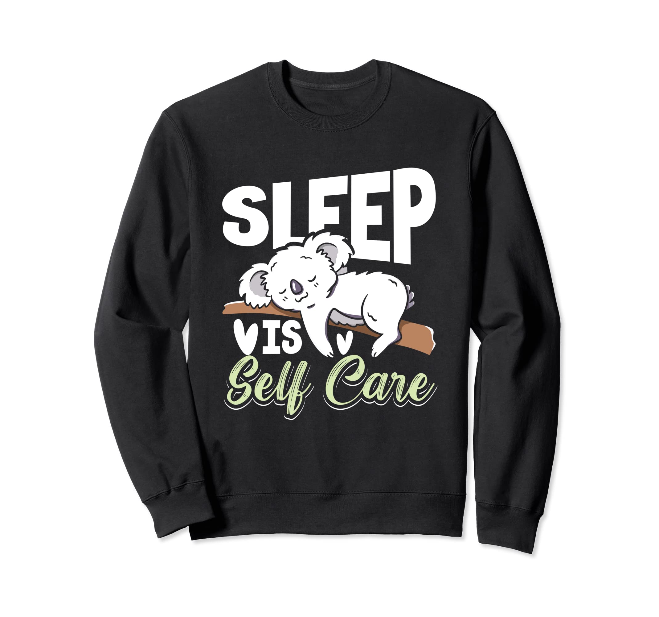 Sleep Is Self Care Koala Sleeping Sweatshirt - Minimalist Print for Adults - T-Shirt, Sweatshirt, Hoodie