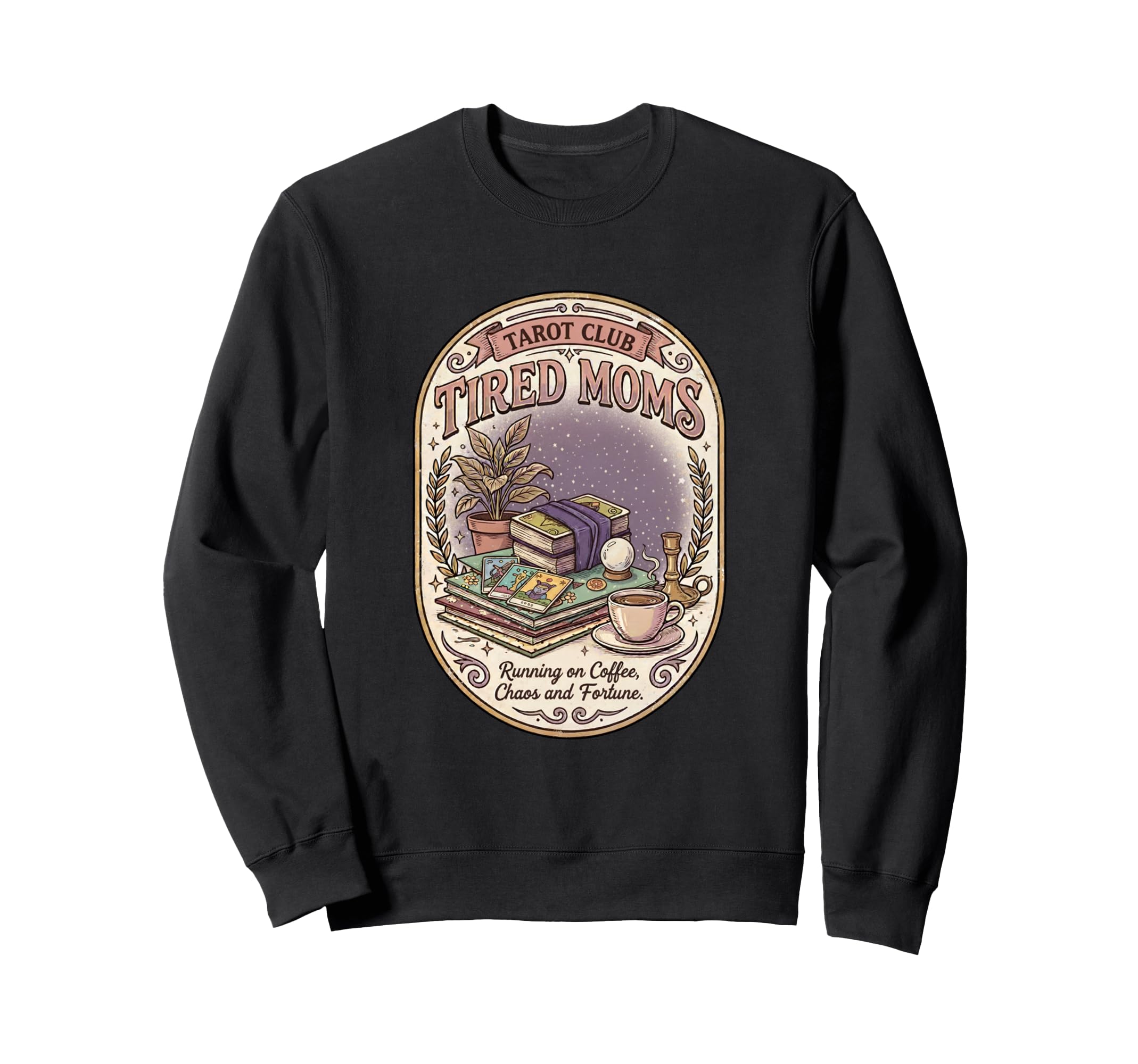 Funny Tired Moms Tarot Club Running Sweatshirt - Fun Novelty Design Unisex - T-Shirt, Sweatshirt, Hoodie