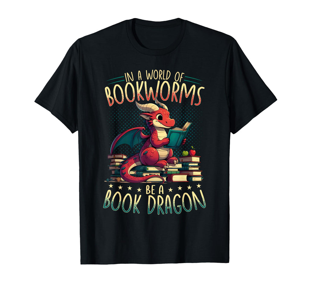 Bookworms Be Book Dragon Literature T-Shirt - Trendy Graphic for Adults - T-Shirt, Sweatshirt, Hoodie