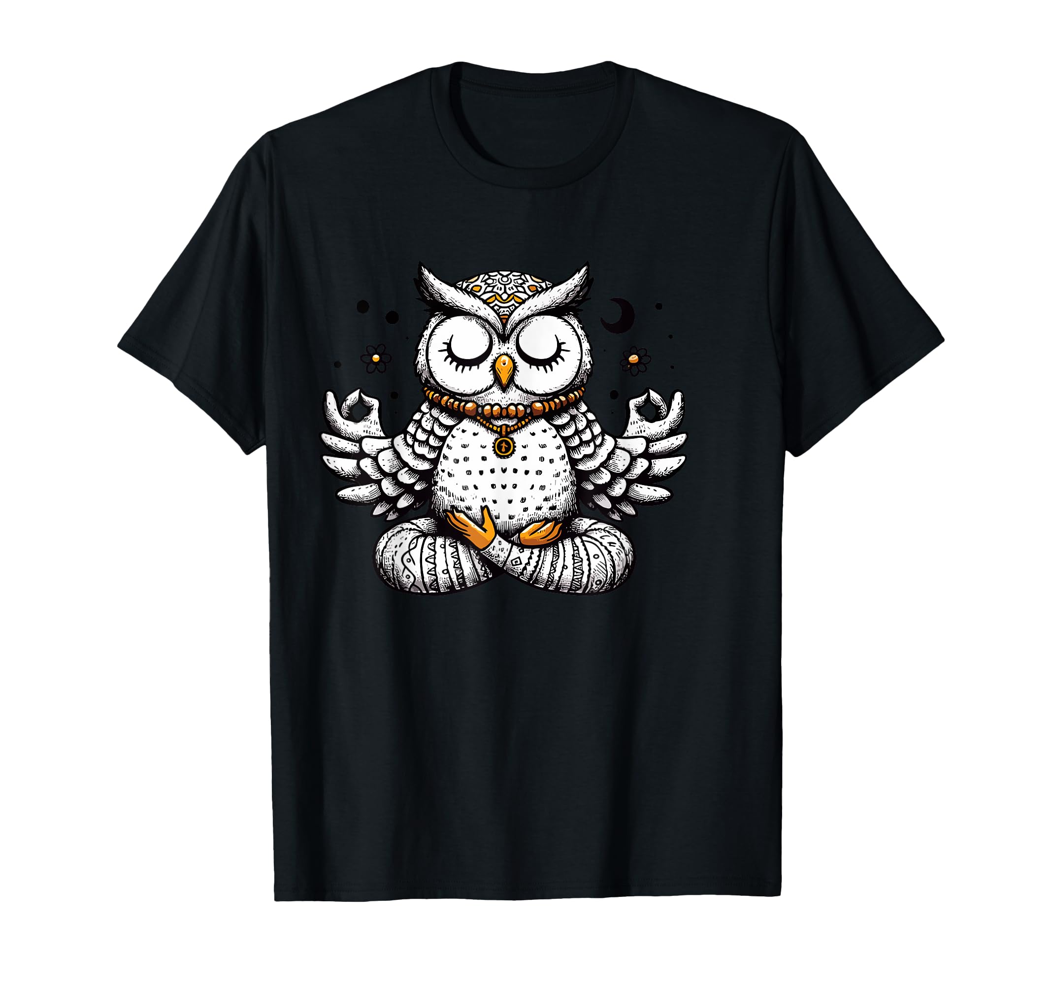 Meditation Owl Yoga Pose Relaxing Animal T-Shirt - Trendy Graphic Unisex - T-Shirt, Sweatshirt, Hoodie