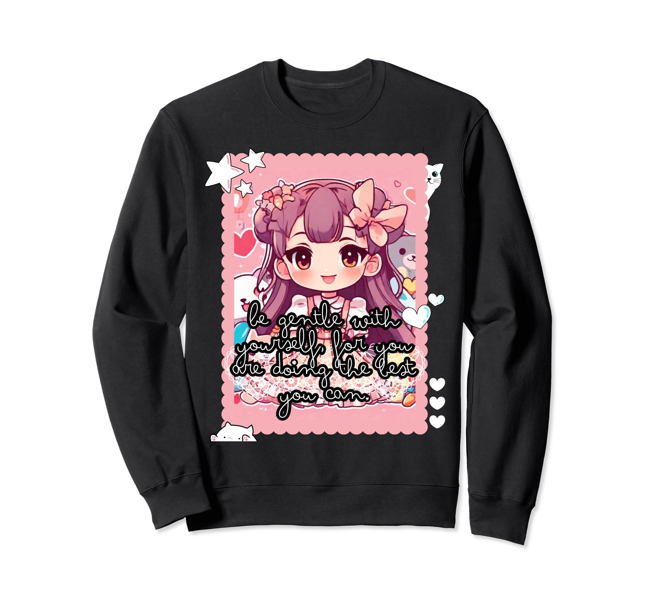 Kawaii Rebellion Anime Inspired Sweatshirt - Unique Graphic for Adults - T-Shirt, Sweatshirt, Hoodie