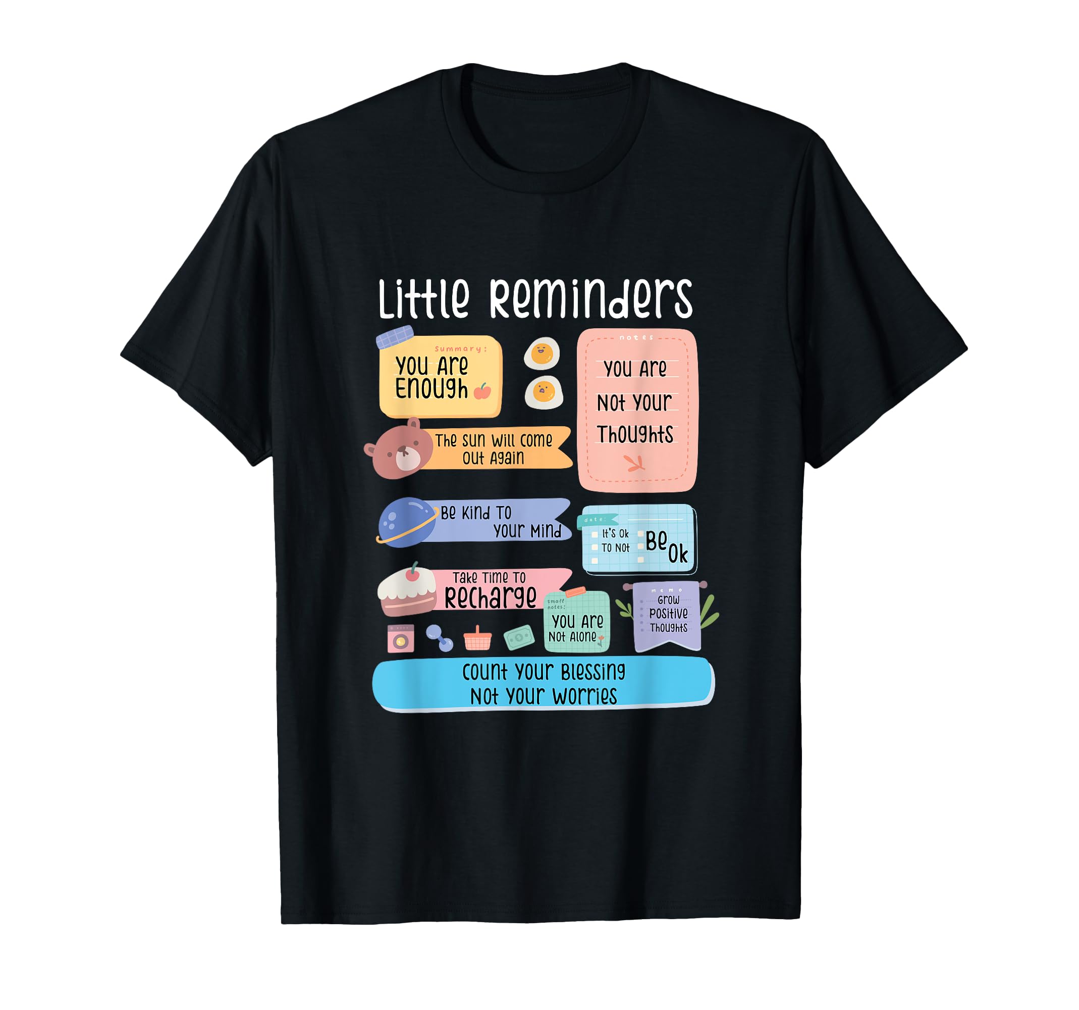 Little Reminders You Re Enough Mental T-Shirt - Minimalist Print Men Women - T-Shirt, Sweatshirt, Hoodie