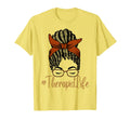 Therapist Life Messy Bun African T-Shirt - Unique Graphic Men Women - T-Shirt, Sweatshirt, Hoodie