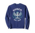 Funny Sober Since 2015 Aa Sweatshirt - Minimalist Print for Adults - T-Shirt, Sweatshirt, Hoodie