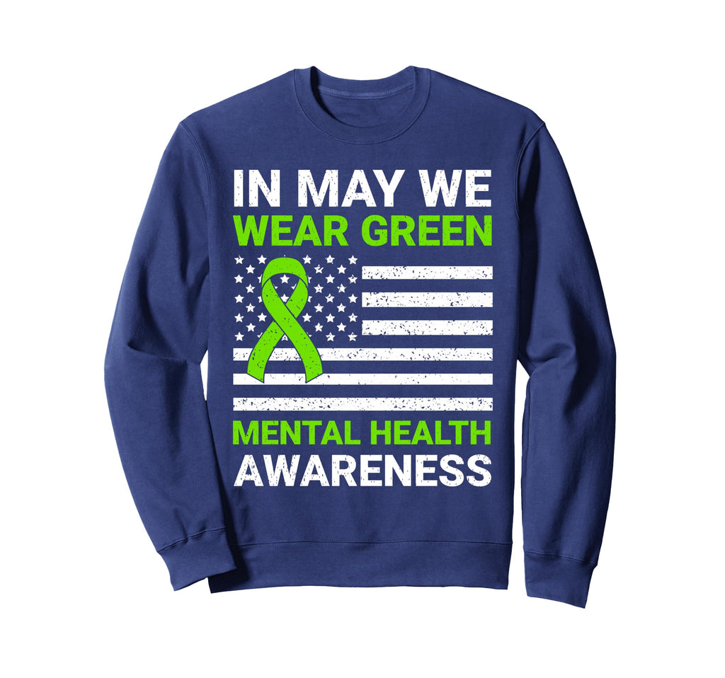 Usa Flag May We Wear Green Mental Sweatshirt - Custom Art Print Unisex - T-Shirt, Sweatshirt, Hoodie