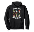 Reading Gnomes Books Cozy Bookworm Lovers Hoodie - Custom Art Print Unisex - T-Shirt, Sweatshirt, Hoodie