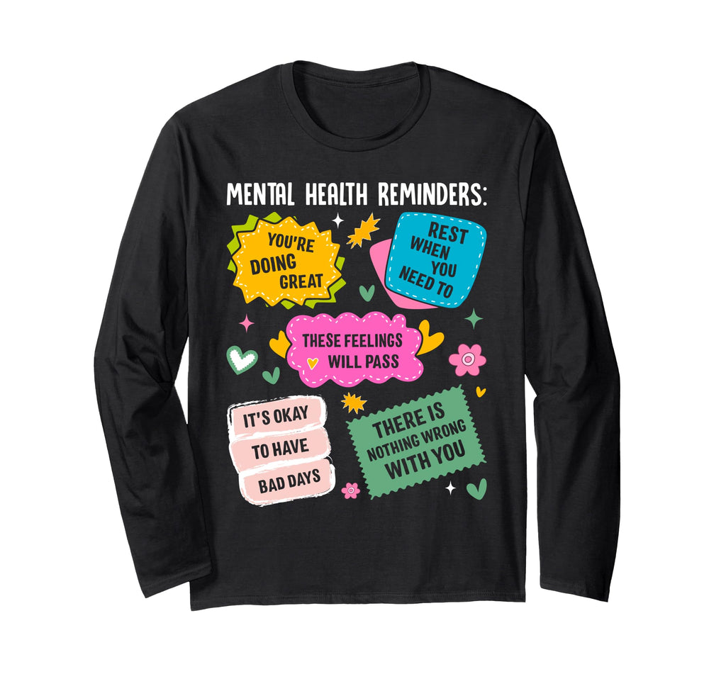 Mental Health Awareness Ribbon Sweatshirt - Fun Novelty Design for Adults - T-Shirt, Sweatshirt, Hoodie