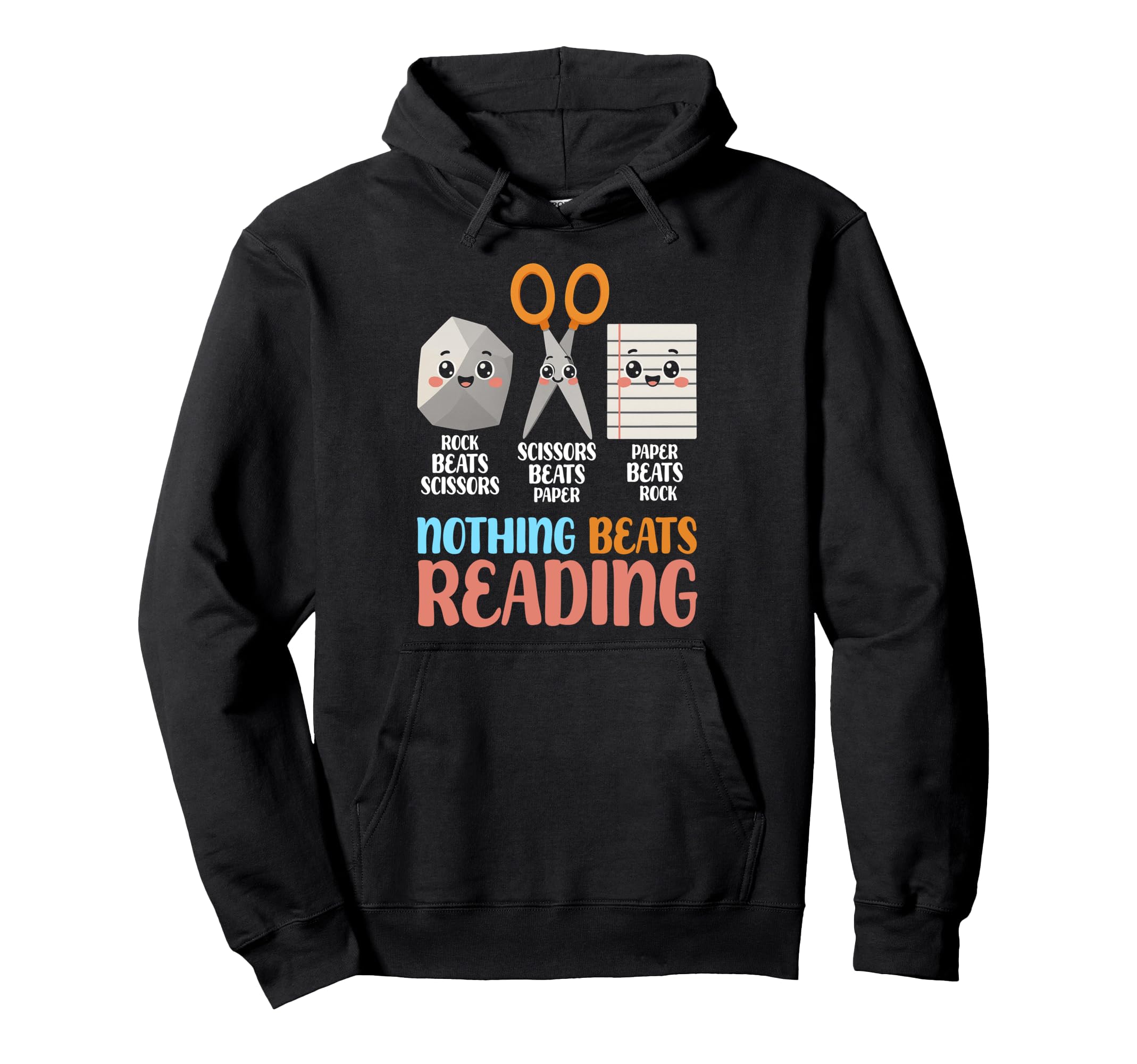 Nothing Beats Book Reading Books Hoodie - Minimalist Print for Adults - T-Shirt, Sweatshirt, Hoodie