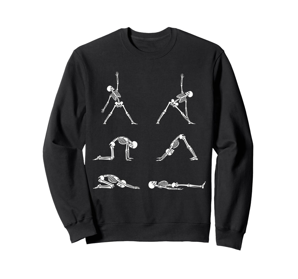 Funny Skeletons Yoga Meditation Sweatshirt - Minimalist Print Unisex - T-Shirt, Sweatshirt, Hoodie