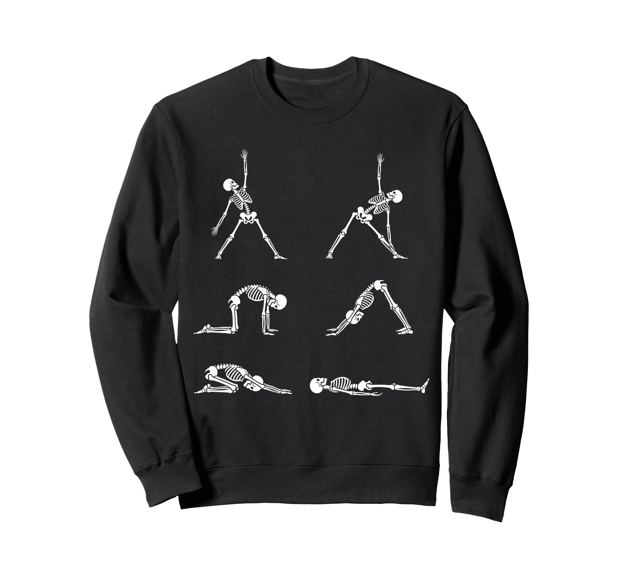 Funny Skeletons Yoga Meditation Sweatshirt - Minimalist Print Unisex - T-Shirt, Sweatshirt, Hoodie