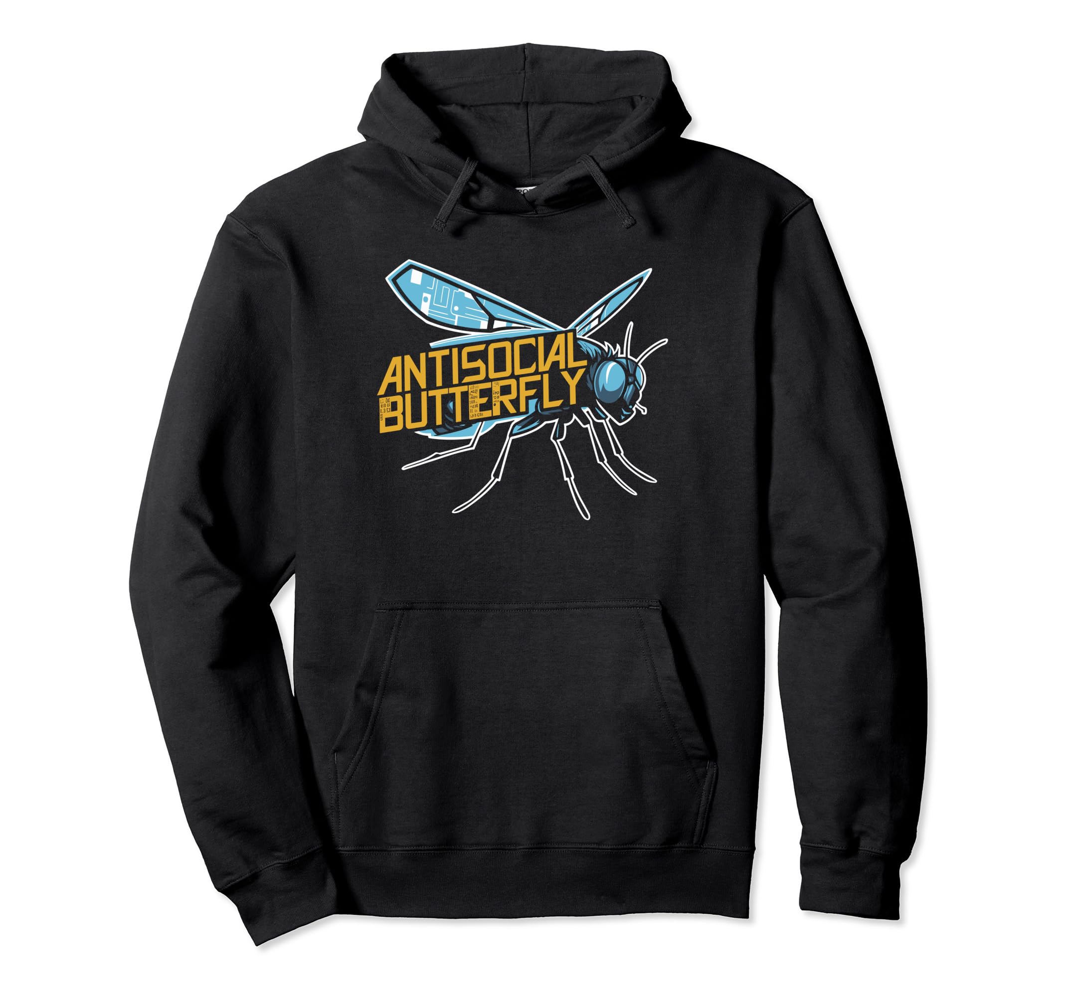 Antisocial Butterfly Housefly Hoodie - Aesthetic Graphic Men Women - T-Shirt, Sweatshirt, Hoodie