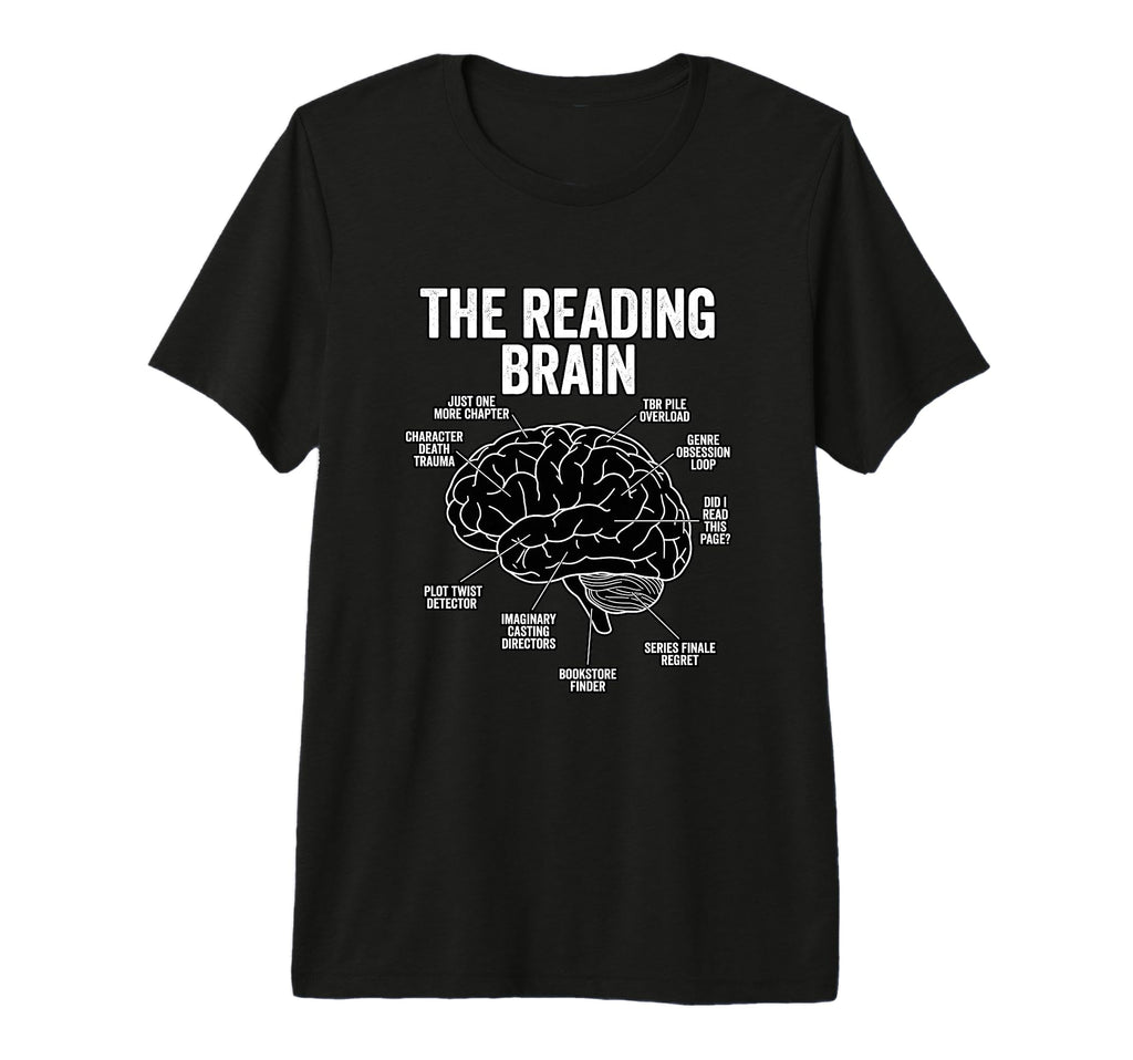 Bookish Reading Brain Funny Bookworm T-Shirt - Trendy Graphic Unisex - T-Shirt, Sweatshirt, Hoodie