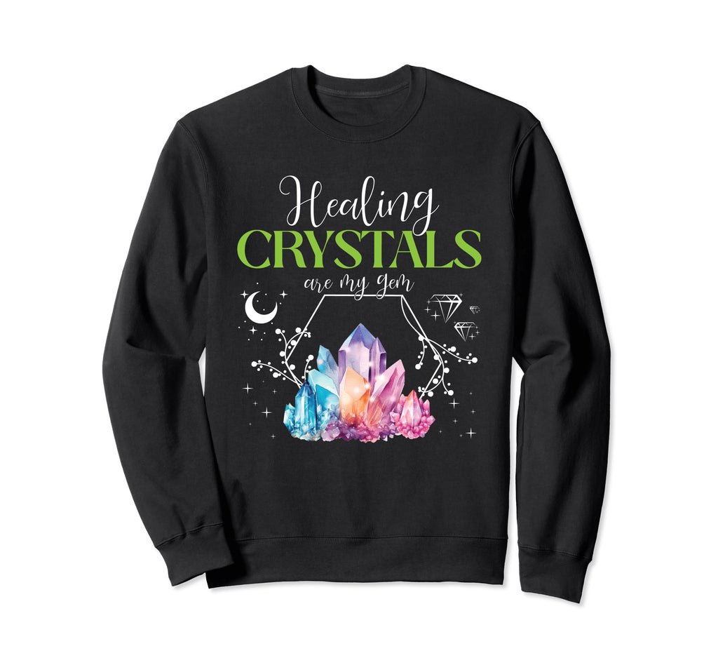Funny Gemstone Chakra Healer Sweatshirt - Minimalist Print Men Women - T-Shirt, Sweatshirt, Hoodie