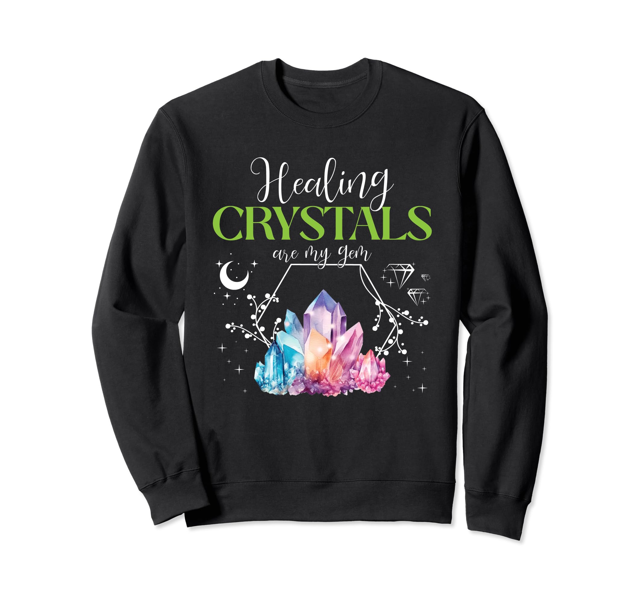 Funny Gemstone Chakra Healer Sweatshirt - Minimalist Print Men Women - T-Shirt, Sweatshirt, Hoodie