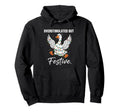 Overstimulated But Festive Holiday Hoodie - Fun Novelty Design Men Women - T-Shirt, Sweatshirt, Hoodie