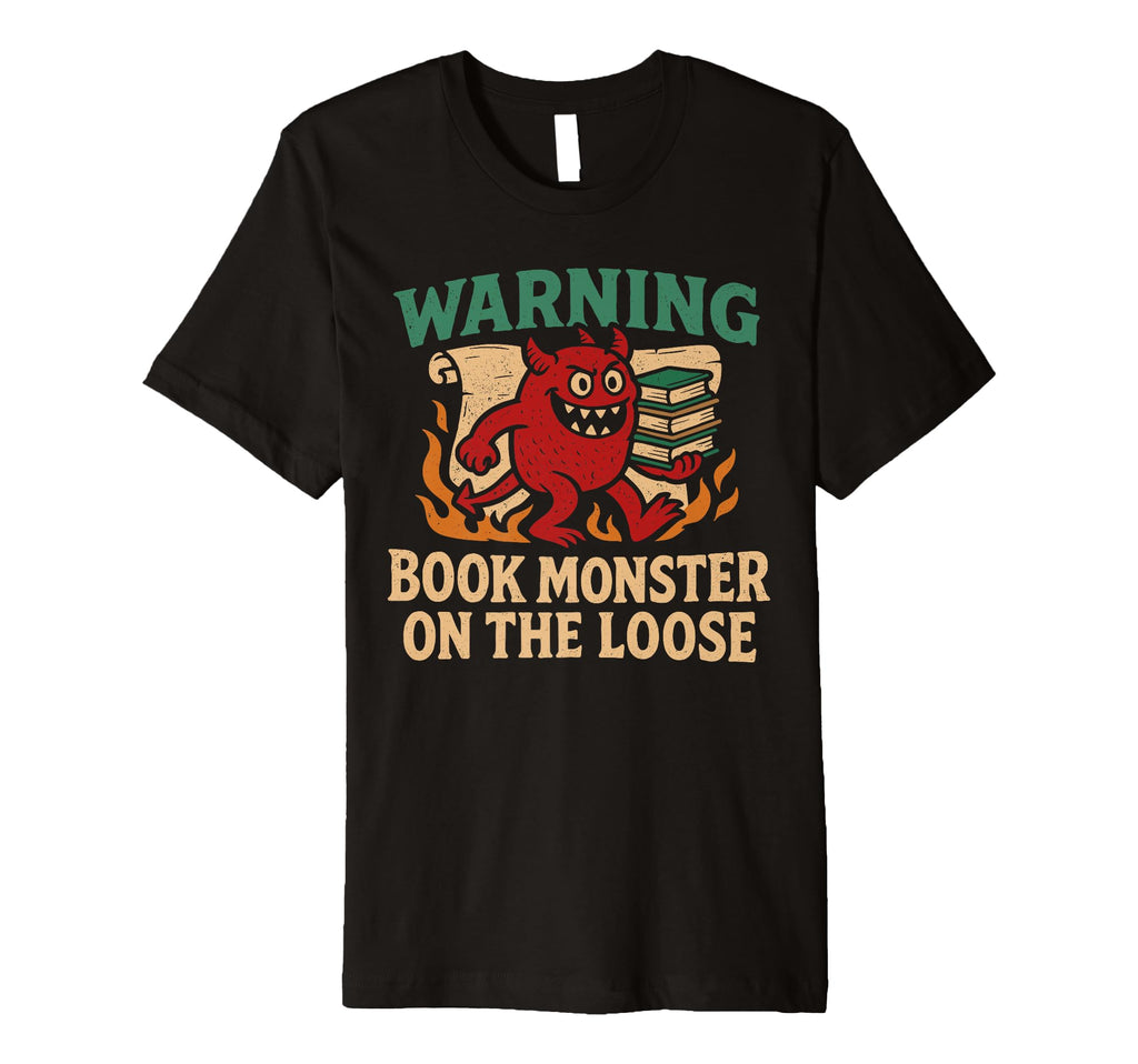 Book Dragon Reading Monster Funny T-Shirt - Custom Art Print Men Women - T-Shirt, Sweatshirt, Hoodie