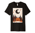 Fall Books Pumpkin Moon Halloween T-Shirt - Fun Novelty Design for Adults - T-Shirt, Sweatshirt, Hoodie