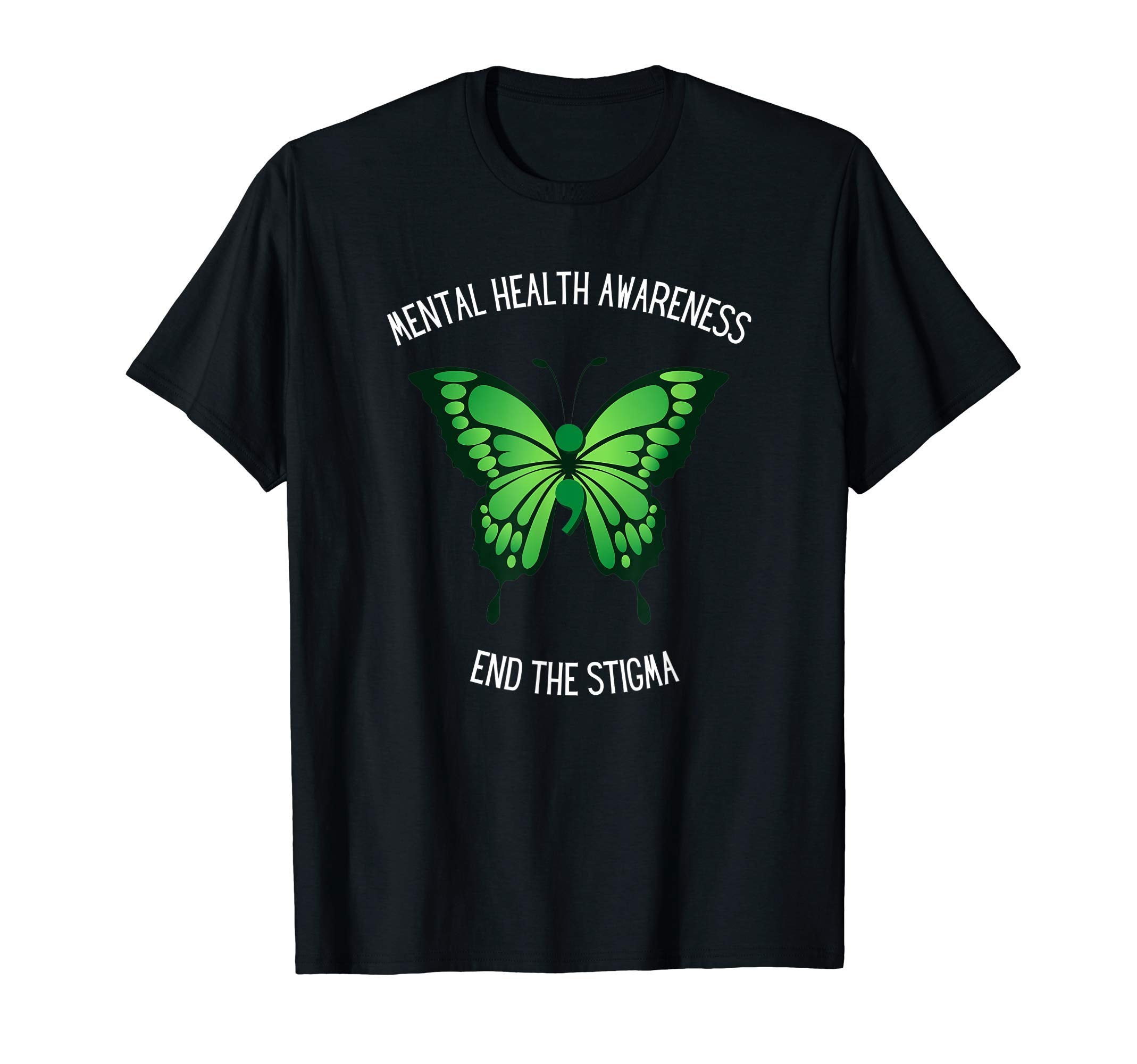 Mental Health Awareness Semicolon T-Shirt - Custom Art Print Men Women - T-Shirt, Sweatshirt, Hoodie