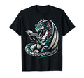 Dragon Reading Book Dragon T-Shirt - Aesthetic Graphic Men Women - T-Shirt, Sweatshirt, Hoodie