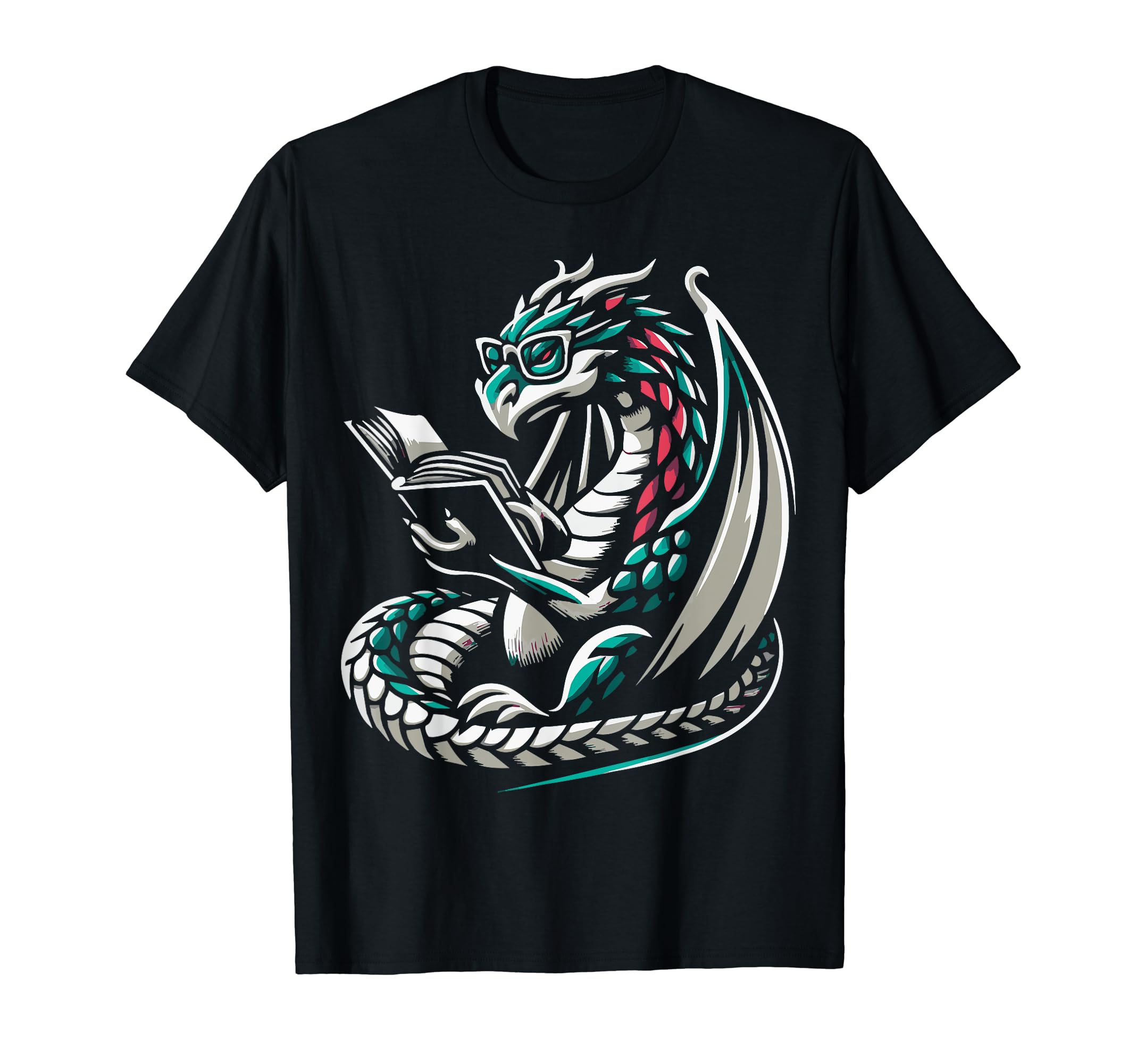 Dragon Reading Book Dragon T-Shirt - Aesthetic Graphic Men Women - T-Shirt, Sweatshirt, Hoodie