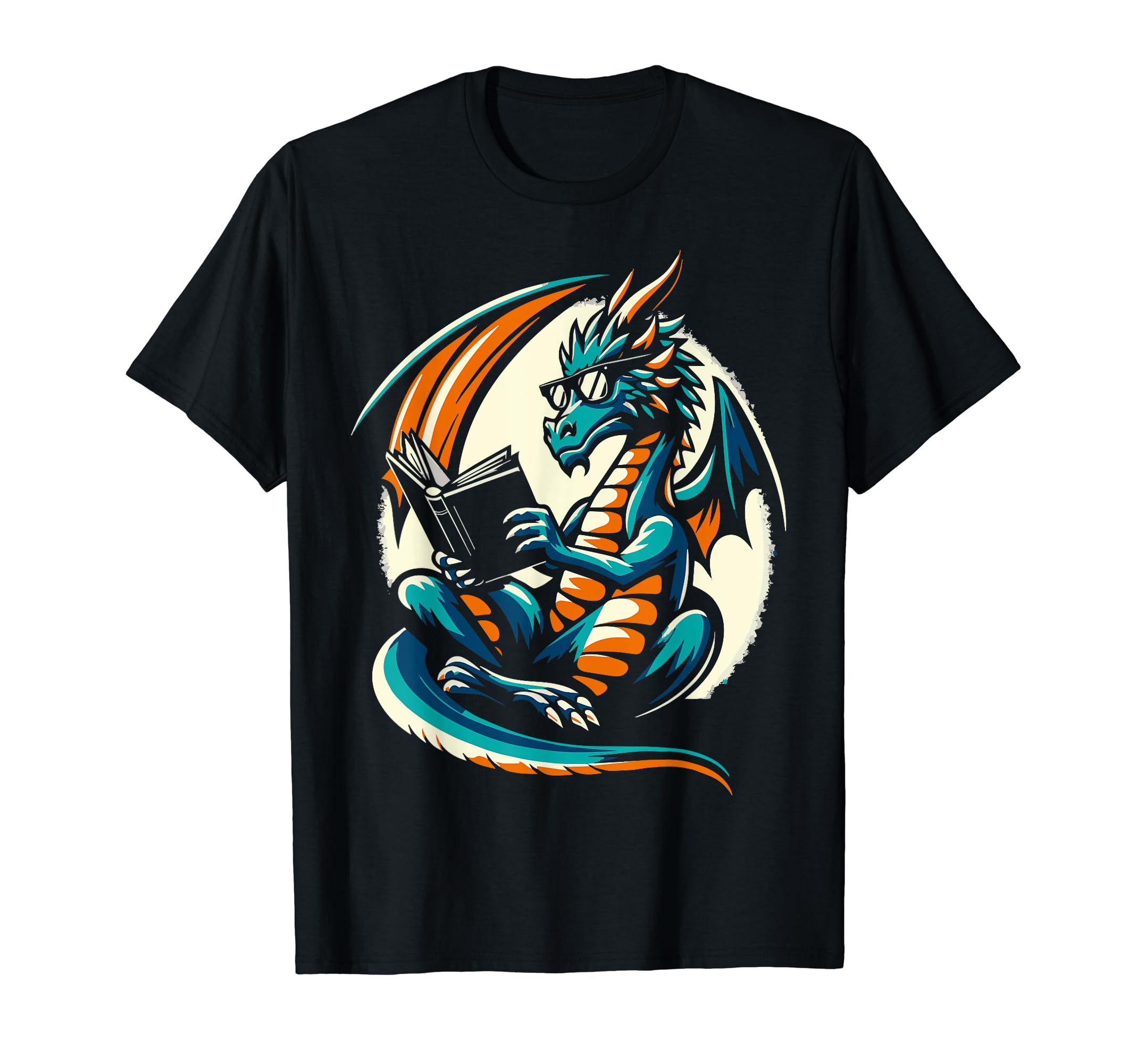 Dragon Reading Book Dragon T-Shirt - Casual Everyday Wear for Adults - T-Shirt, Sweatshirt, Hoodie