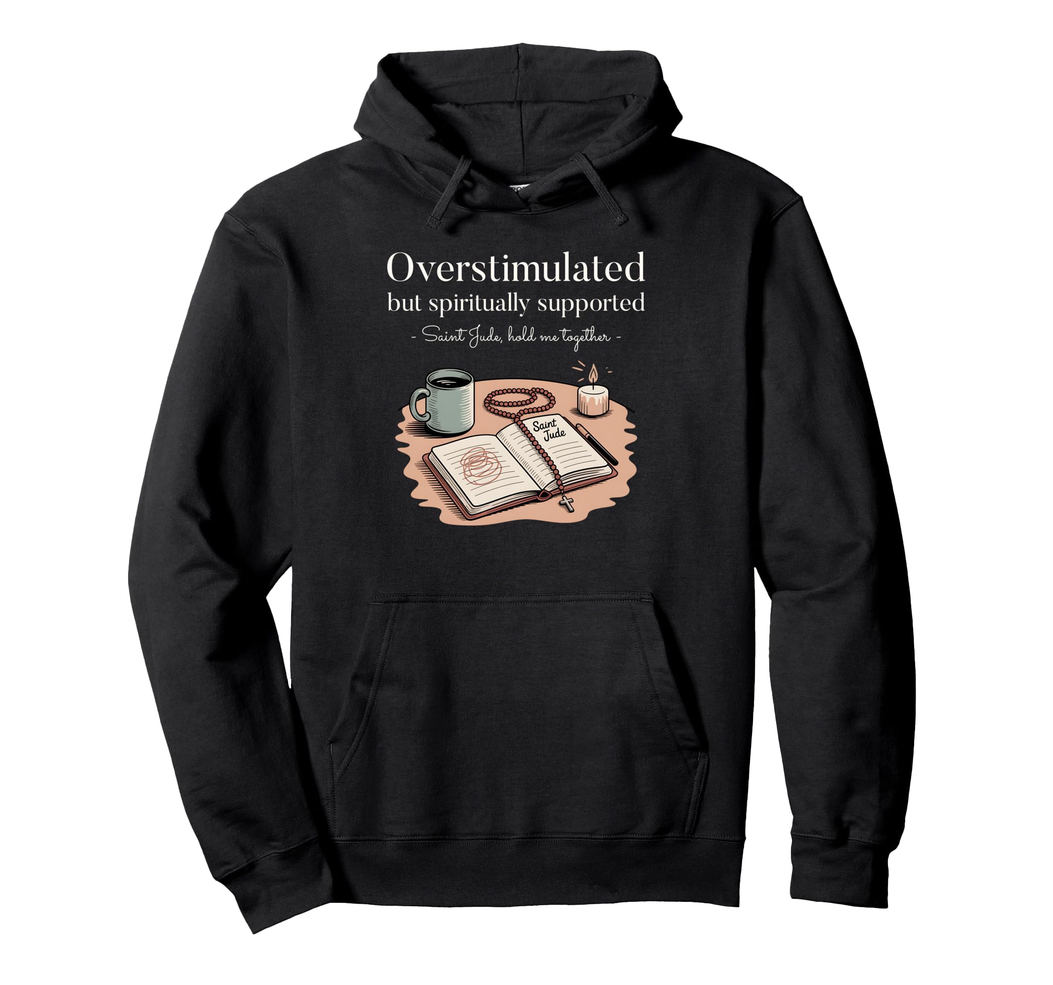 Christian Mom Boho Overstimulated Hoodie - Casual Everyday Wear Unisex - T-Shirt, Sweatshirt, Hoodie