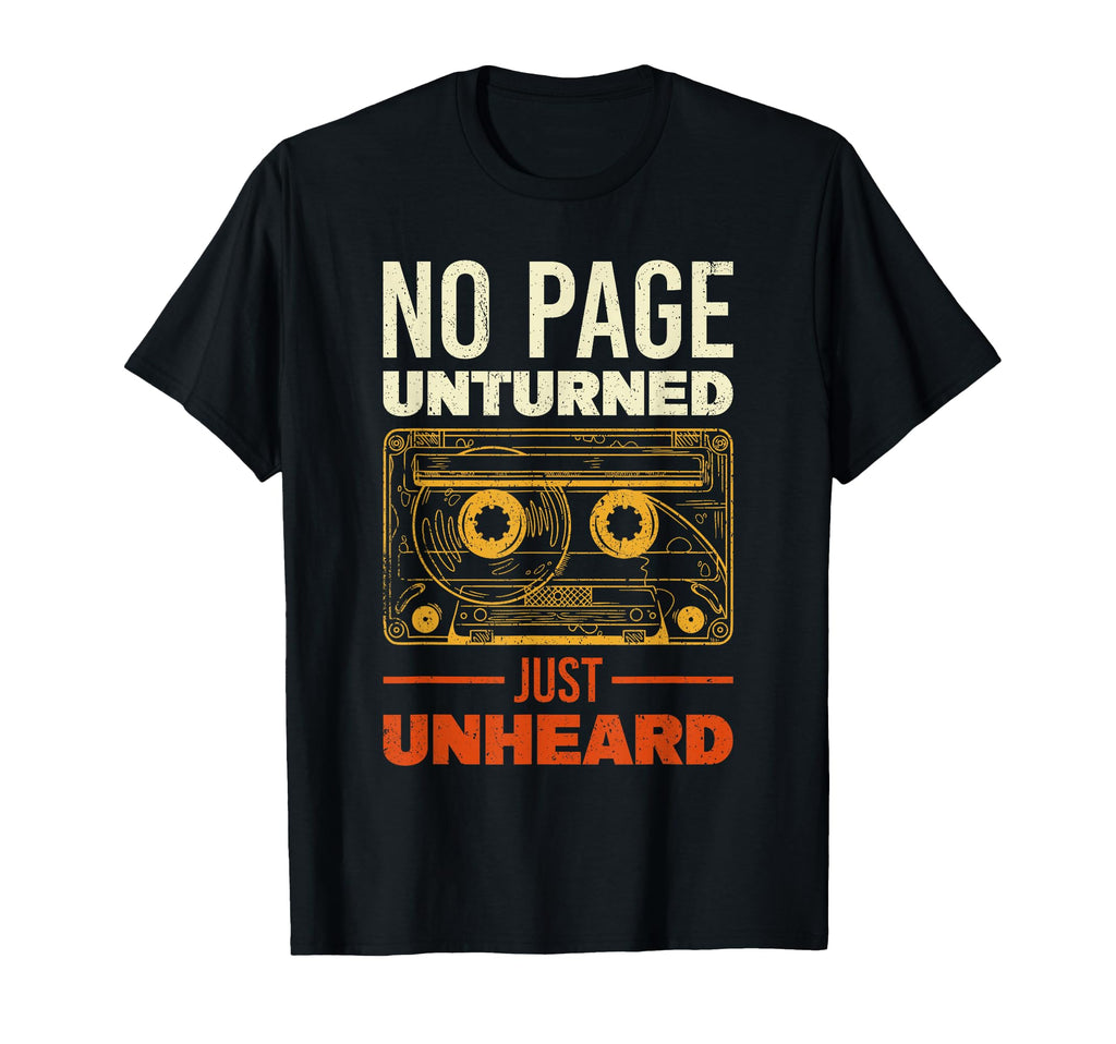 No Page Unturned Just Unheard Audio T-Shirt - Minimalist Print Men Women - T-Shirt, Sweatshirt, Hoodie