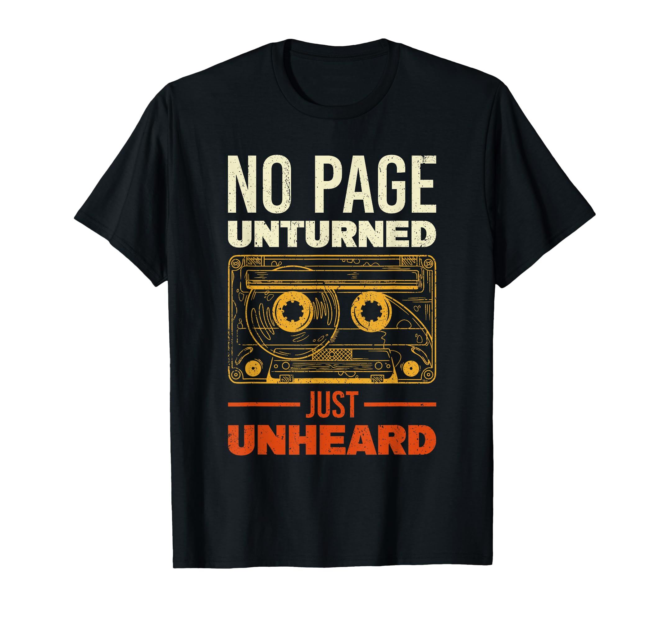 No Page Unturned Just Unheard Audio T-Shirt - Minimalist Print Men Women - T-Shirt, Sweatshirt, Hoodie