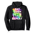 Eat Sleep Read Repeat Book Lover Hoodie - Novelty Apparel for Adults - T-Shirt, Sweatshirt, Hoodie