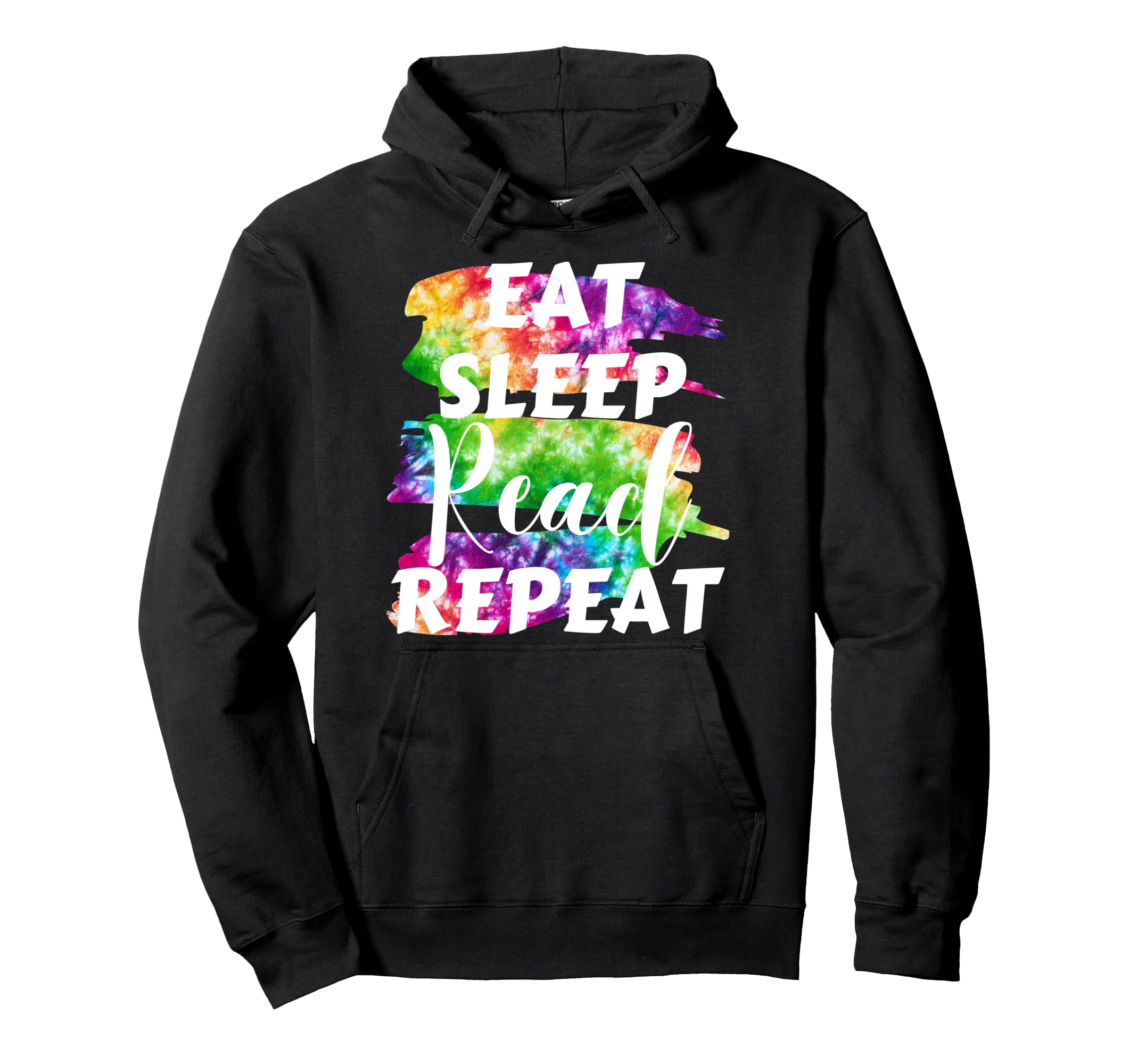 Eat Sleep Read Repeat Book Lover Hoodie - Novelty Apparel for Adults - T-Shirt, Sweatshirt, Hoodie