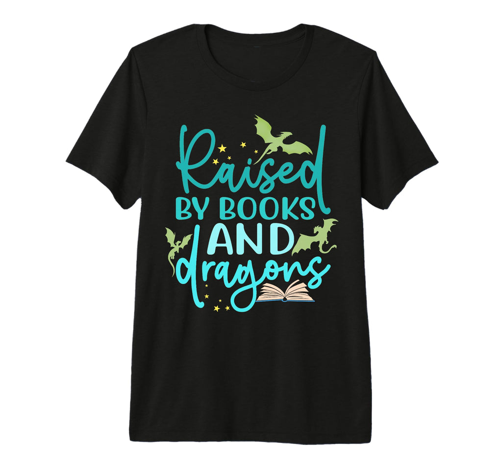 Raised Books And Dragons Fantasy T-Shirt - Casual Everyday Wear for Adults - T-Shirt, Sweatshirt, Hoodie
