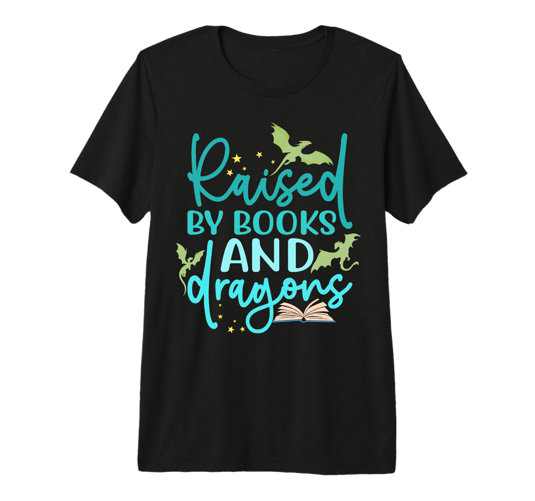 Raised Books And Dragons Fantasy T-Shirt - Casual Everyday Wear for Adults - T-Shirt, Sweatshirt, Hoodie