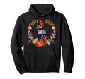 Best Safta Ever Orange Floral Fun Aunt Hoodie - Trendy Graphic Unisex - T-Shirt, Sweatshirt, Hoodie