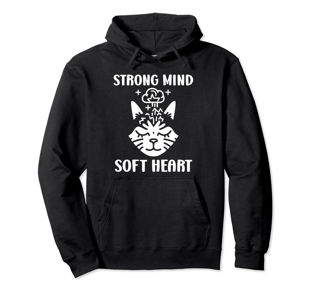 Animal Strong Mind Soft Heart Mental Health Hoodie - Novelty Apparel Unisex - T-Shirt, Sweatshirt, Hoodie