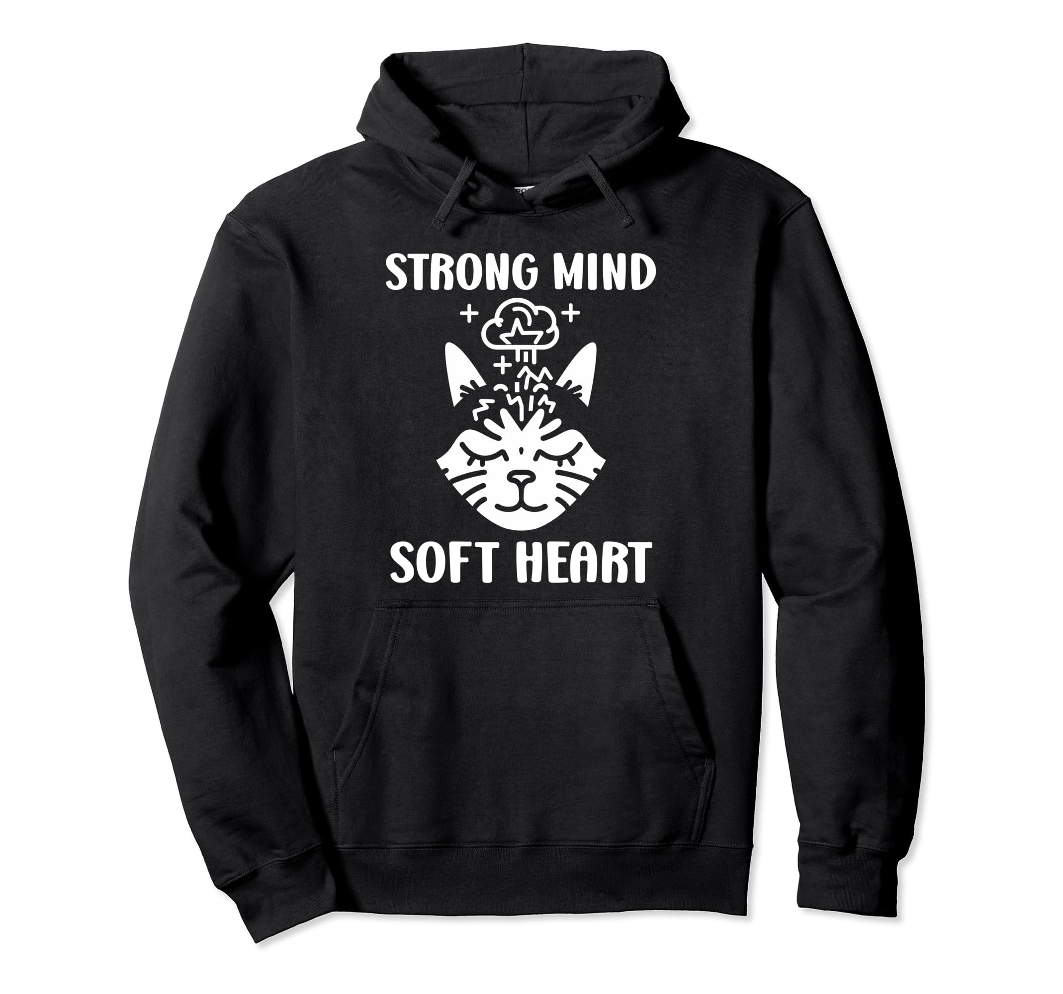 Animal Strong Mind Soft Heart Mental Health Hoodie - Novelty Apparel Unisex - T-Shirt, Sweatshirt, Hoodie