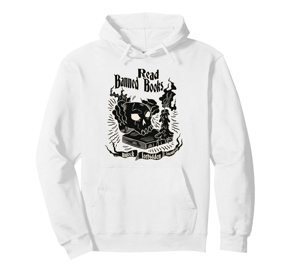 Read Banned Books Unlock Forbidden Knowledge Hoodie - Graphic Print Unisex - T-Shirt, Sweatshirt, Hoodie