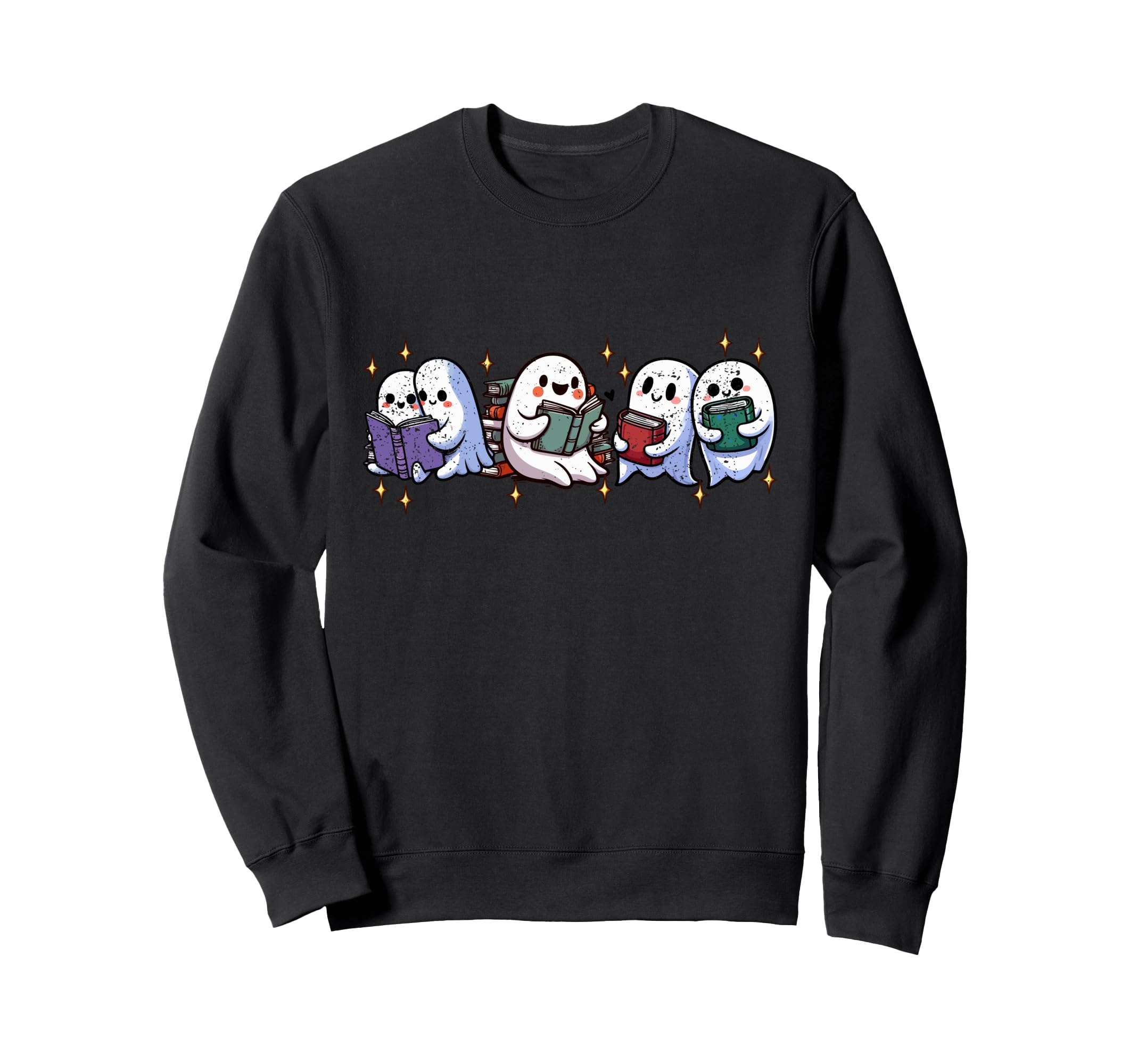 Ghost Reading Book Halloween Sweatshirt - Aesthetic Graphic Unisex - T-Shirt, Sweatshirt, Hoodie