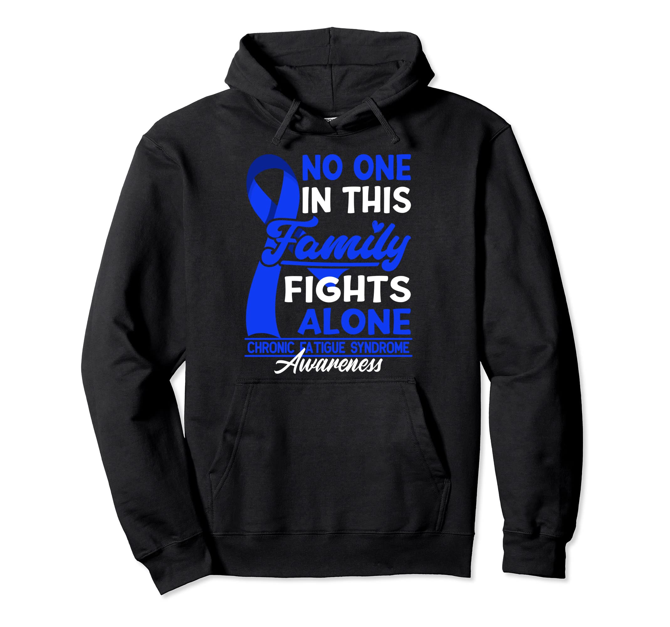 No One This Family Fights Alone Hoodie - Minimalist Print Men Women - T-Shirt, Sweatshirt, Hoodie