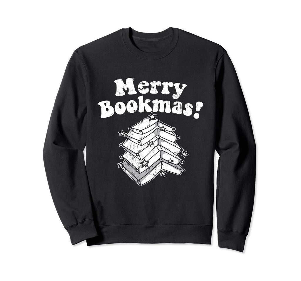 Bookworm Merry Bookmas Tree Sweatshirt - Novelty Apparel Men Women - T-Shirt, Sweatshirt, Hoodie