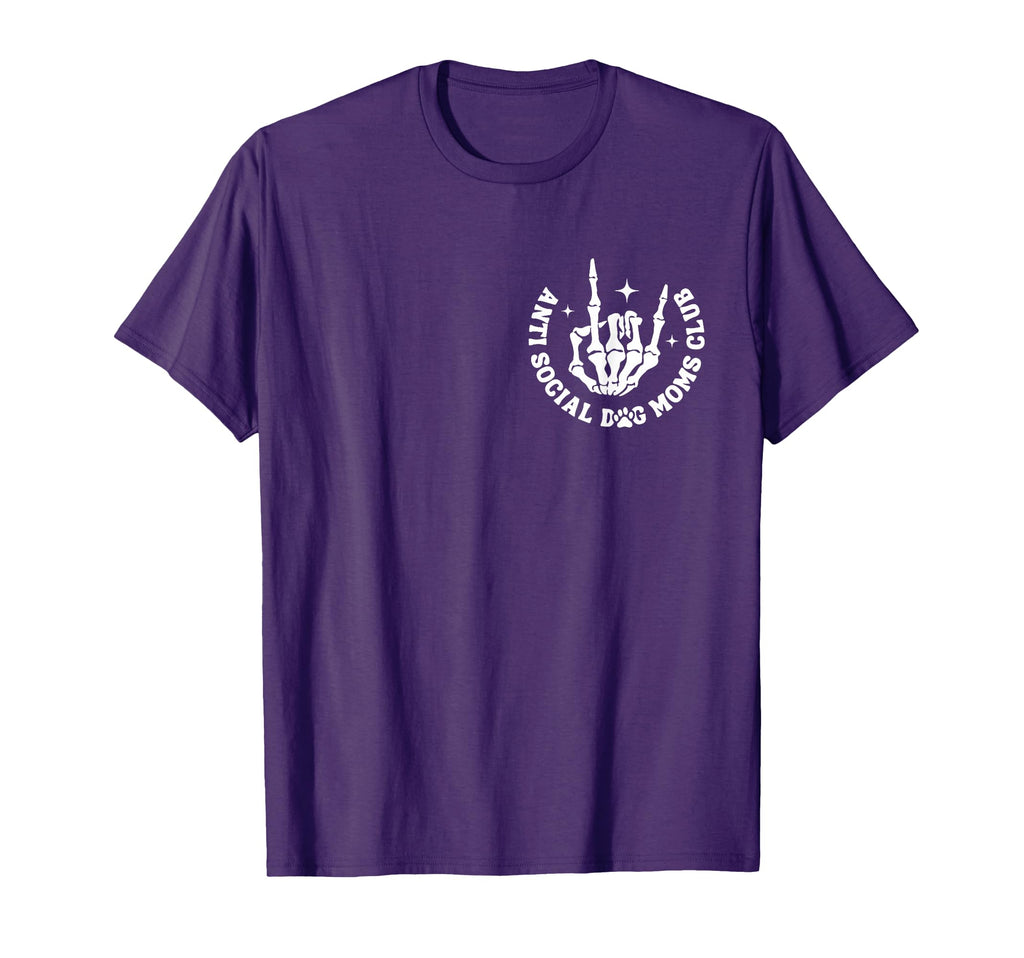 Anti Social Dog Moms Club Groovy Funny T-Shirt - Unique Graphic Men Women - T-Shirt, Sweatshirt, Hoodie