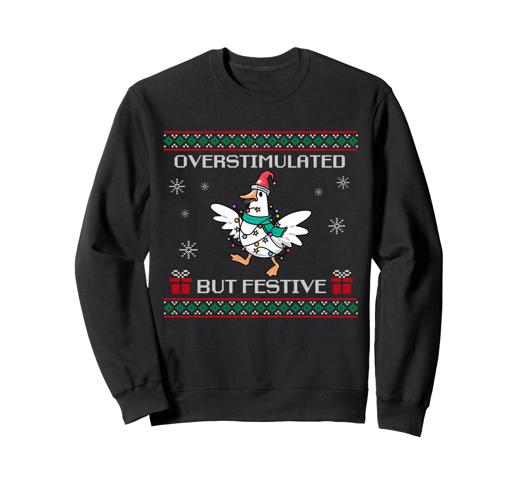 Funny Santa Silly Goose Sweatshirt - Graphic Print for Adults - T-Shirt, Sweatshirt, Hoodie