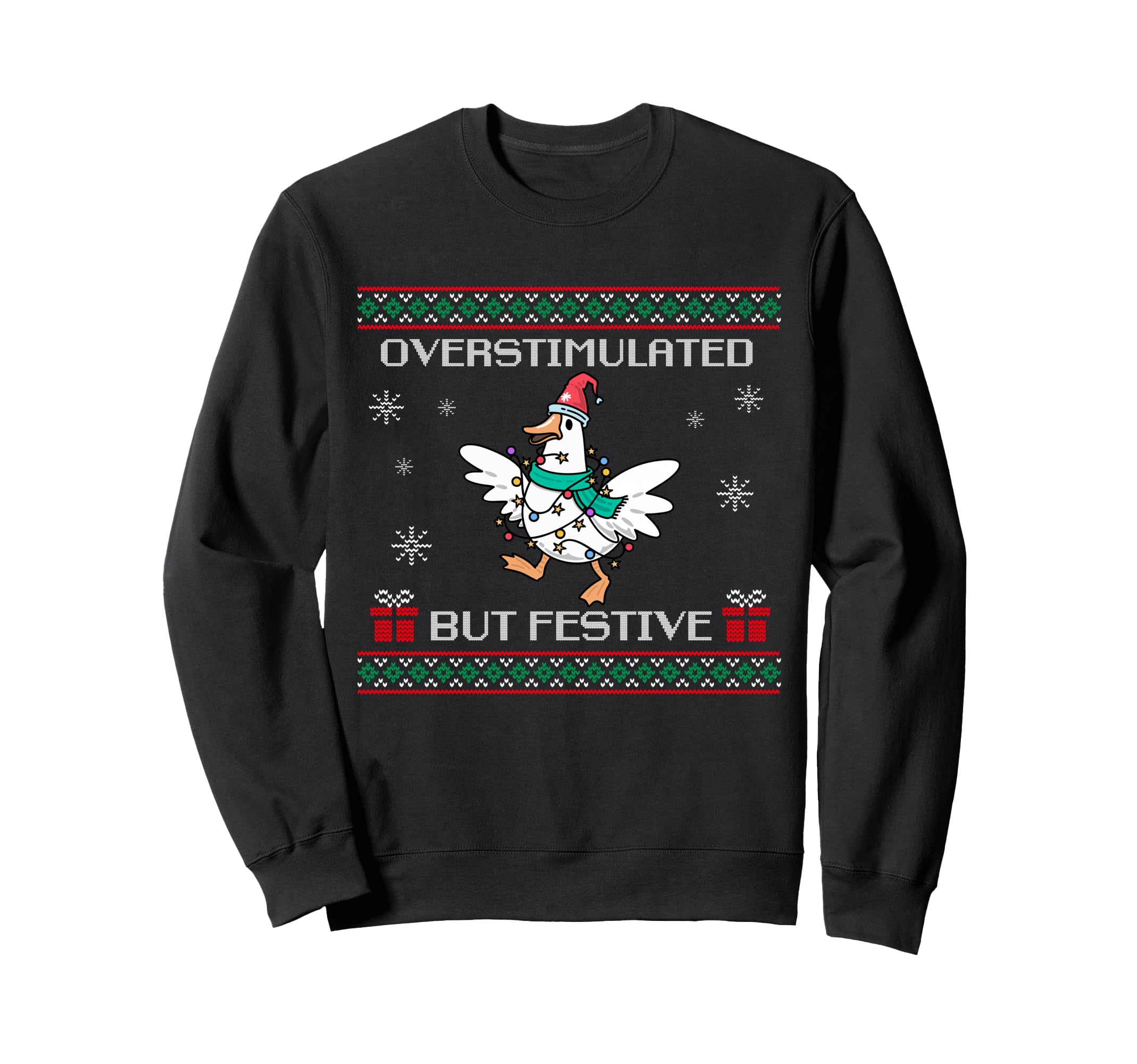 Funny Santa Silly Goose Sweatshirt - Graphic Print for Adults - T-Shirt, Sweatshirt, Hoodie