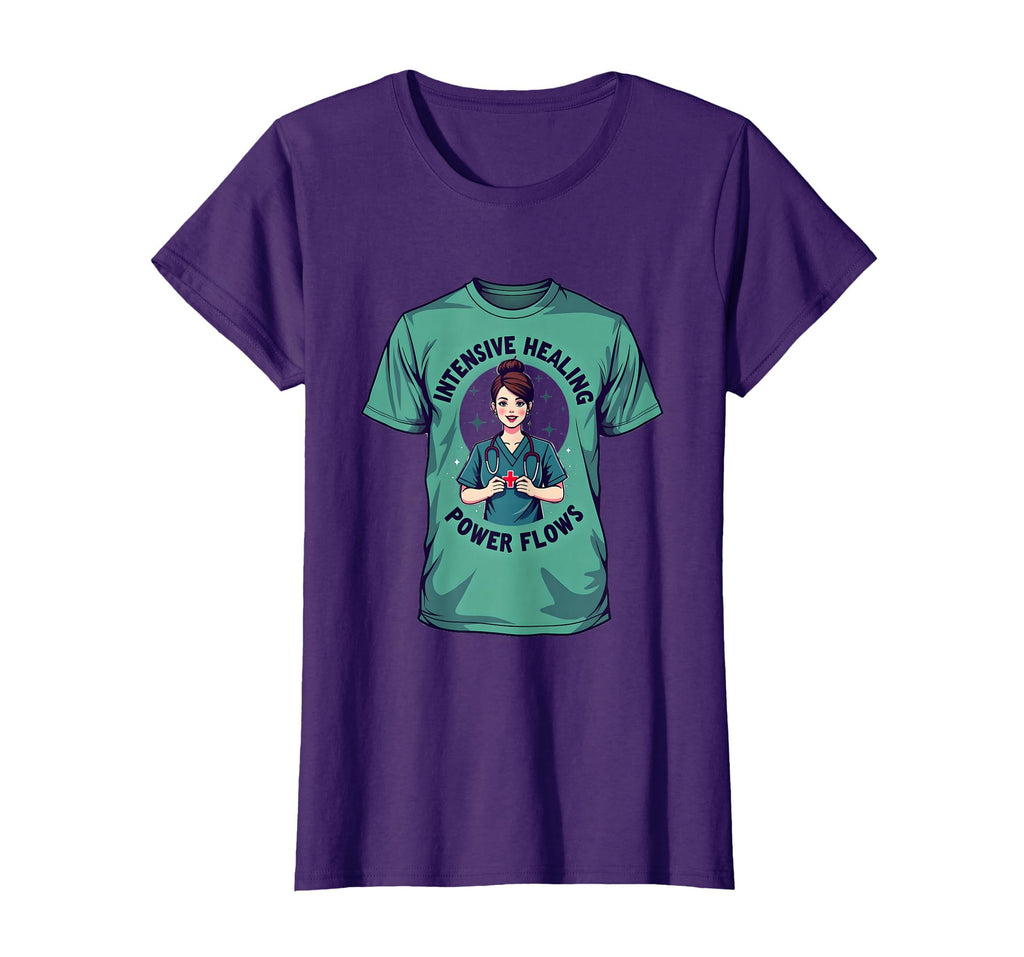 Intensive Healing Power Flows Icu T-Shirt - Aesthetic Graphic Men Women - T-Shirt, Sweatshirt, Hoodie