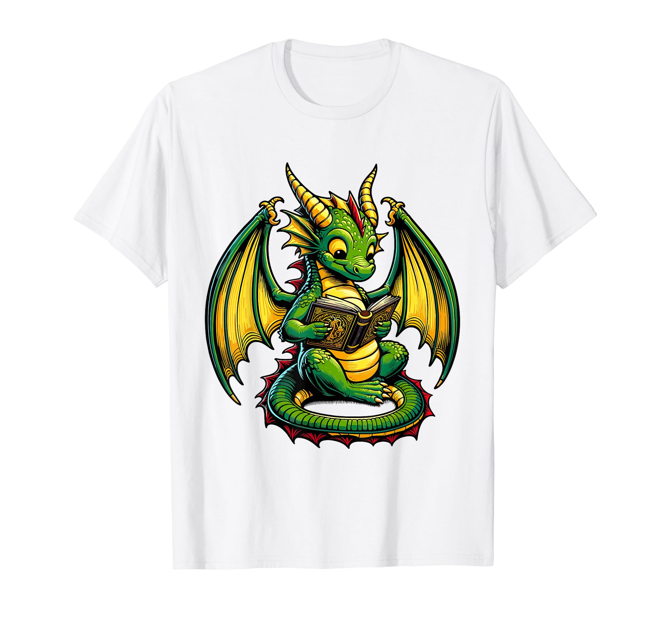 Dragon Reading Book Bookworm Books Dragon T-Shirt - Graphic Print Unisex - T-Shirt, Sweatshirt, Hoodie
