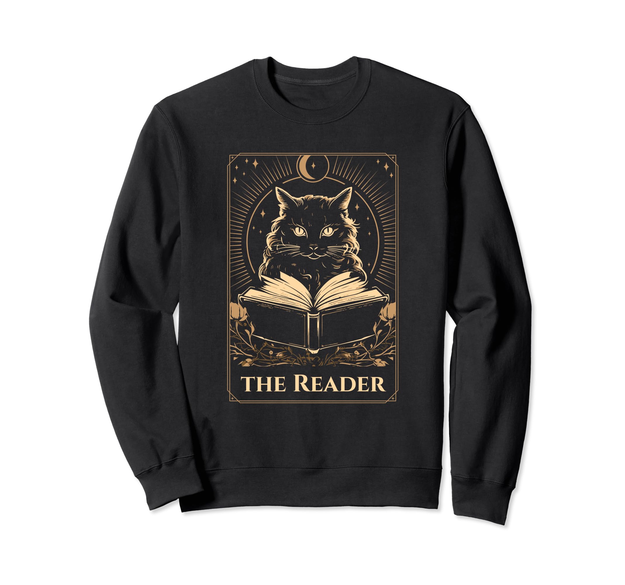 Black Cat Tarot Reader Occult Sweatshirt - Novelty Apparel Men Women - T-Shirt, Sweatshirt, Hoodie