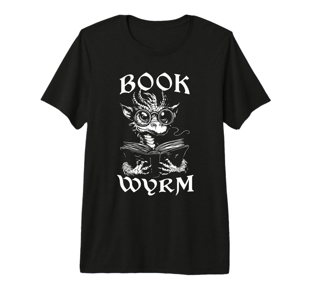 Book Wyrm Fantasy Book Lover Dragon T-Shirt - Aesthetic Graphic for Adults - T-Shirt, Sweatshirt, Hoodie