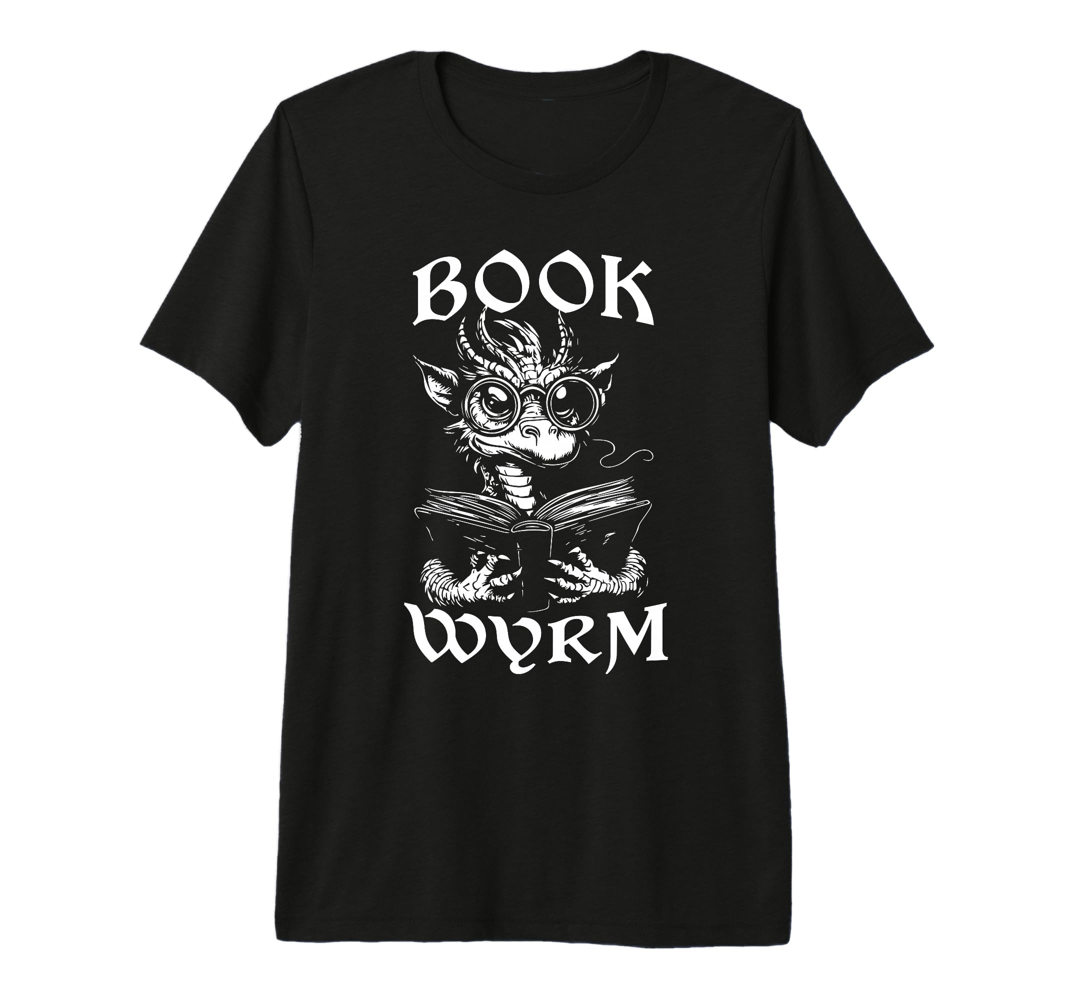 Book Wyrm Fantasy Book Lover Dragon T-Shirt - Aesthetic Graphic for Adults - T-Shirt, Sweatshirt, Hoodie
